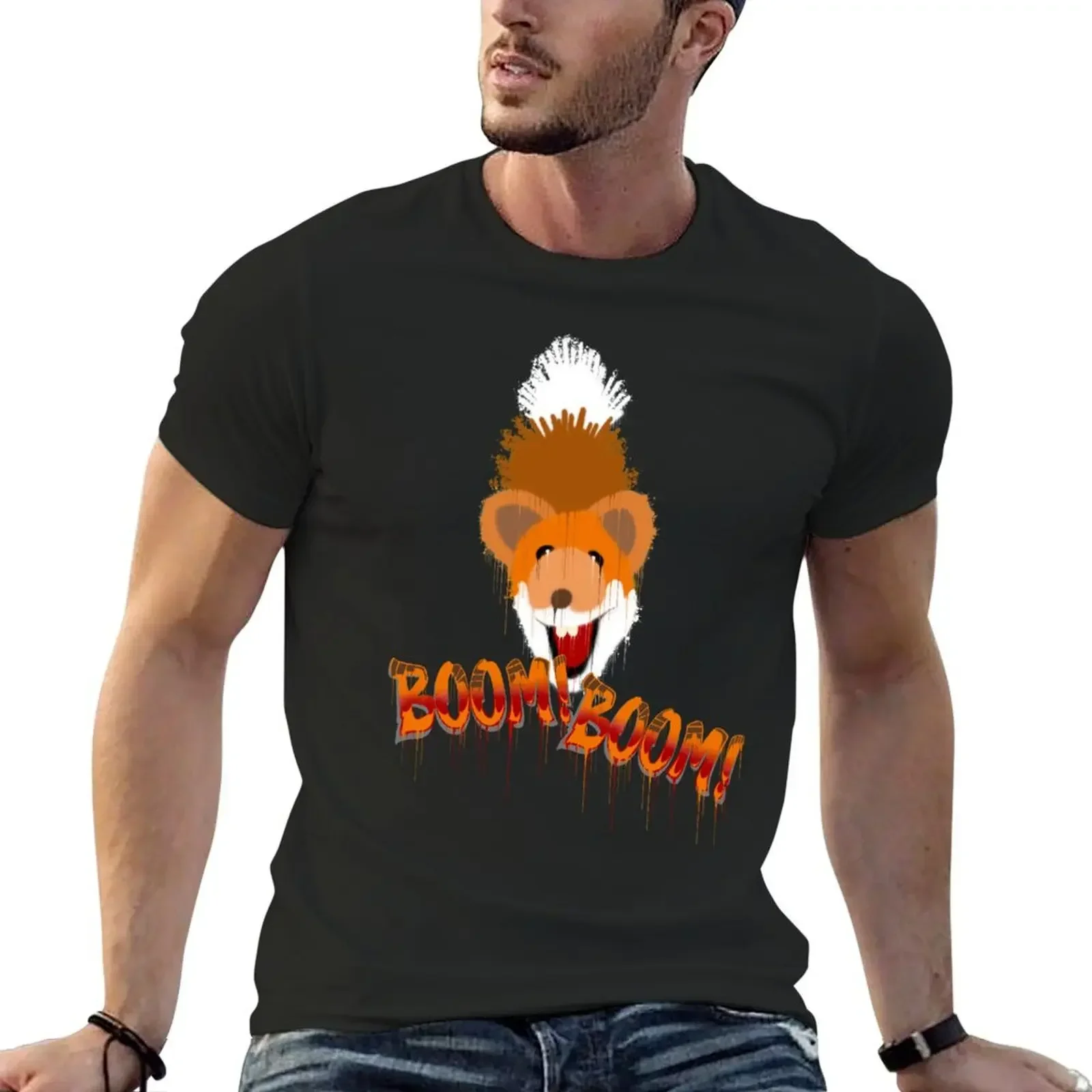 Basil Brush T-Shirt custom shirt for a boy cotton graphic tees T-shirts for men cotton