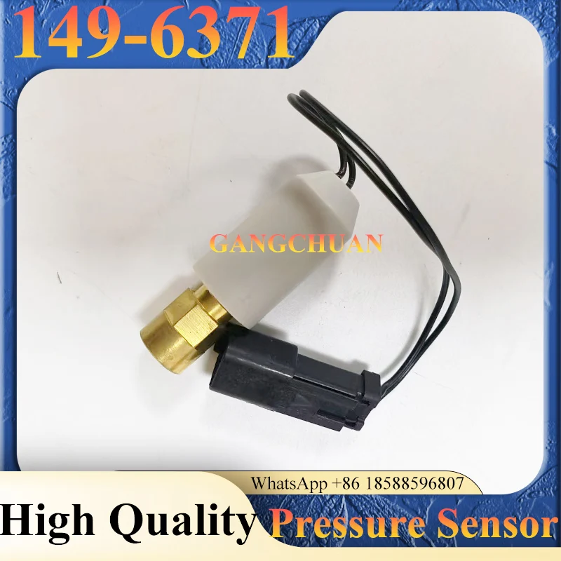 Pressure Sensor 149-6371 1496371 for Backhoe Loader 416F 420E 430E Track Loader 953D 953K 963D 963K 973 Construction Parts