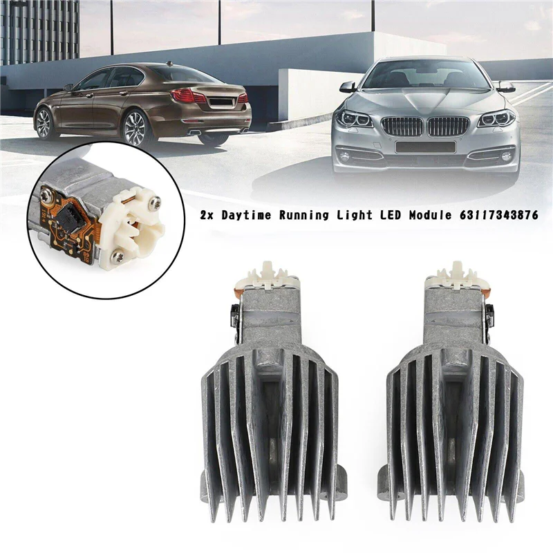 

L37A-Metal DRL LED Module Silver DRL LED Module 63117343876 Fit For BMW 5 Series F10 F11 LCI 2014-2016