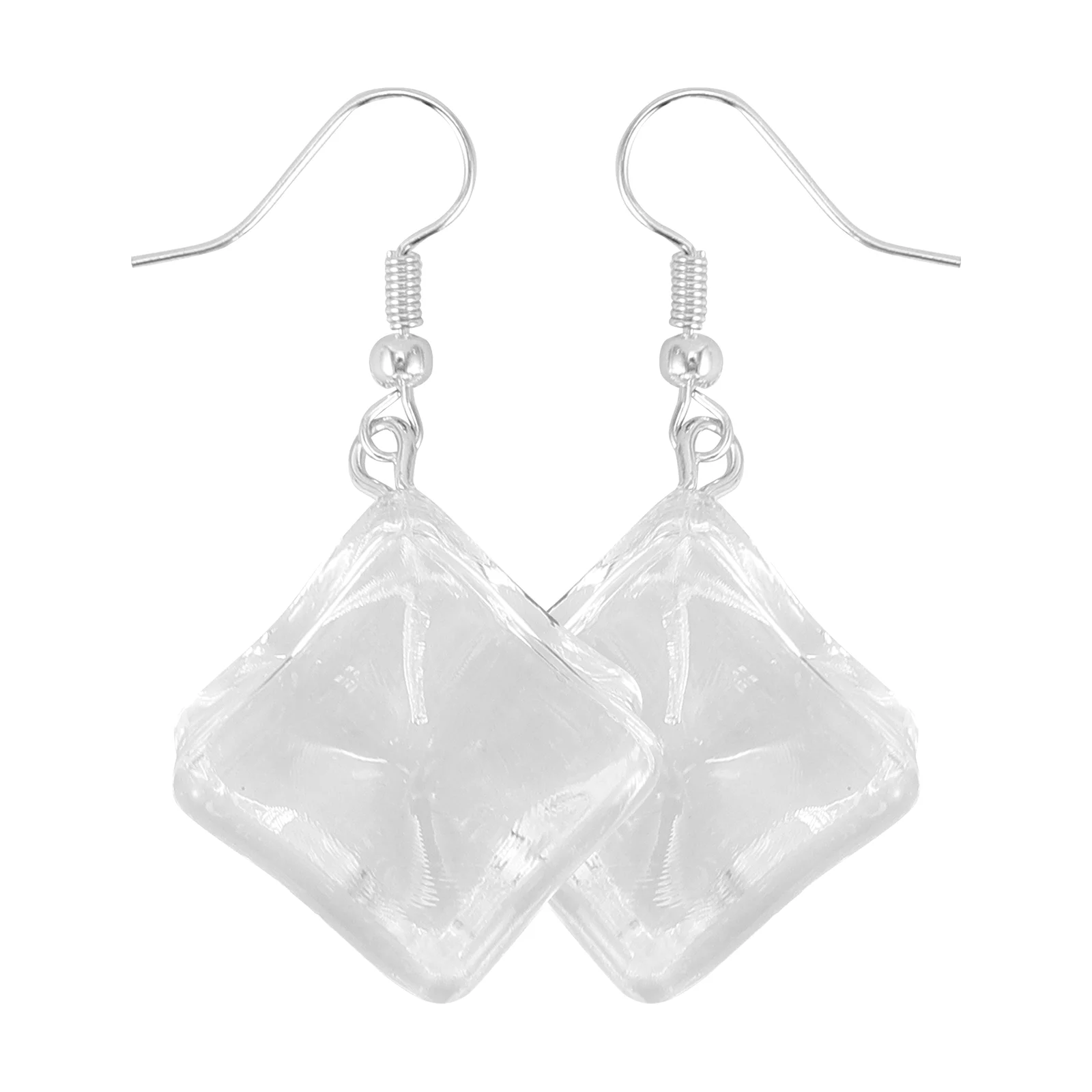 Ice Cube Earrings Dangle Summer for Women Attention-grabbing Funny Trendy Resin Dainty