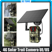 Solar Powered Infrared Outdoor Trail Camera Waterproof Night Vision Camera Device Game Wildlife Cam for Outdoor Monitoring