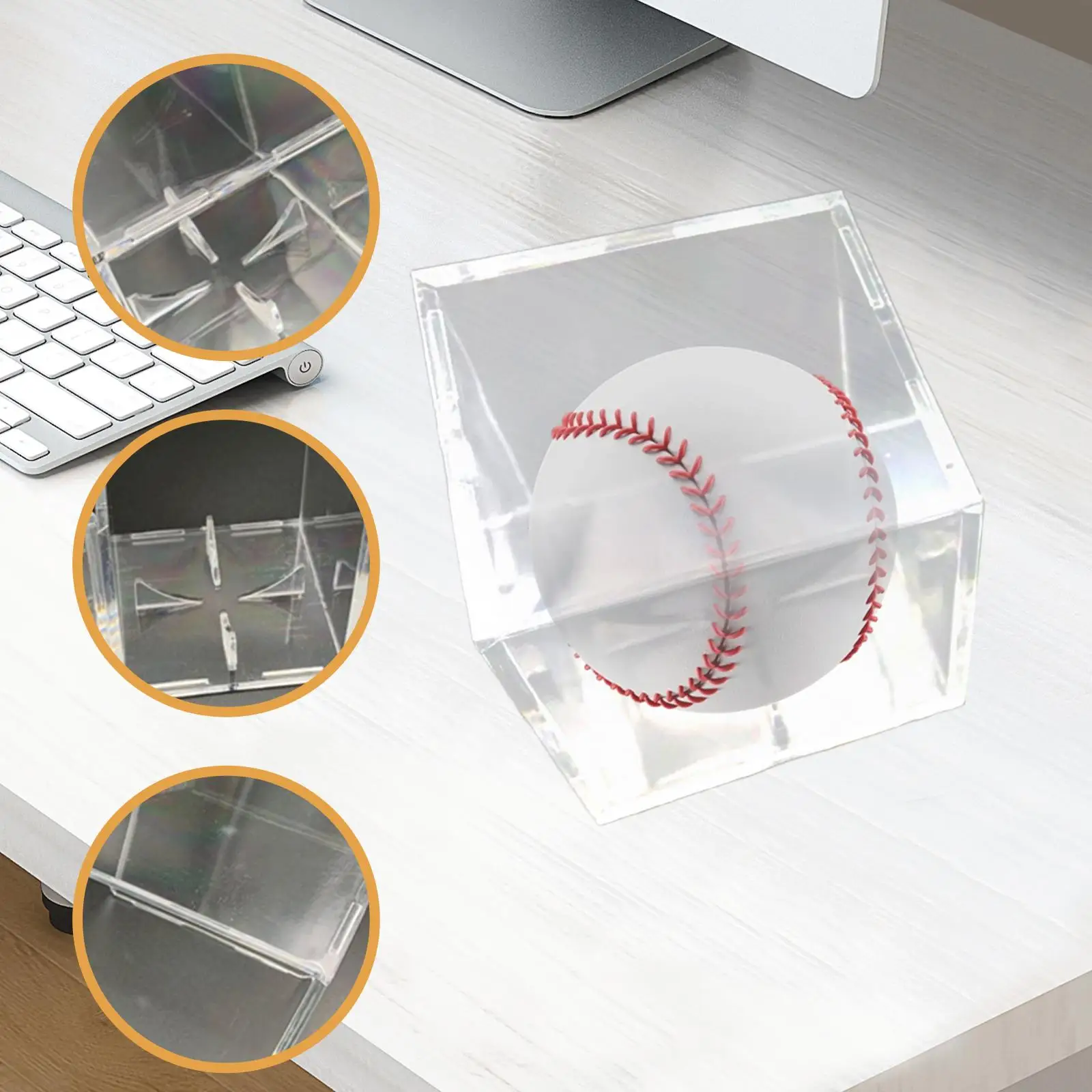 กล่องโชว์ซอฟต์บอล อเนกประสงค์ แข็งแรง ทนทาน กล่องอะคริลิคสำหรับใส่เบสบอล ของที่ระลึก ของสะสม สำหรับตกแต่งบ้าน ใส่ลูกกอล์ฟ