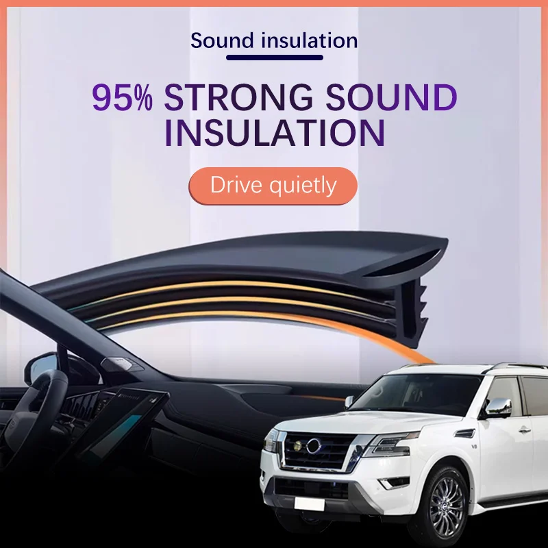 

Car Dashboard Sealing Strip Interior Auto Noise Sound Insulation Rubber Trim Weatherstrip Car Accessories For Nissan Patrol