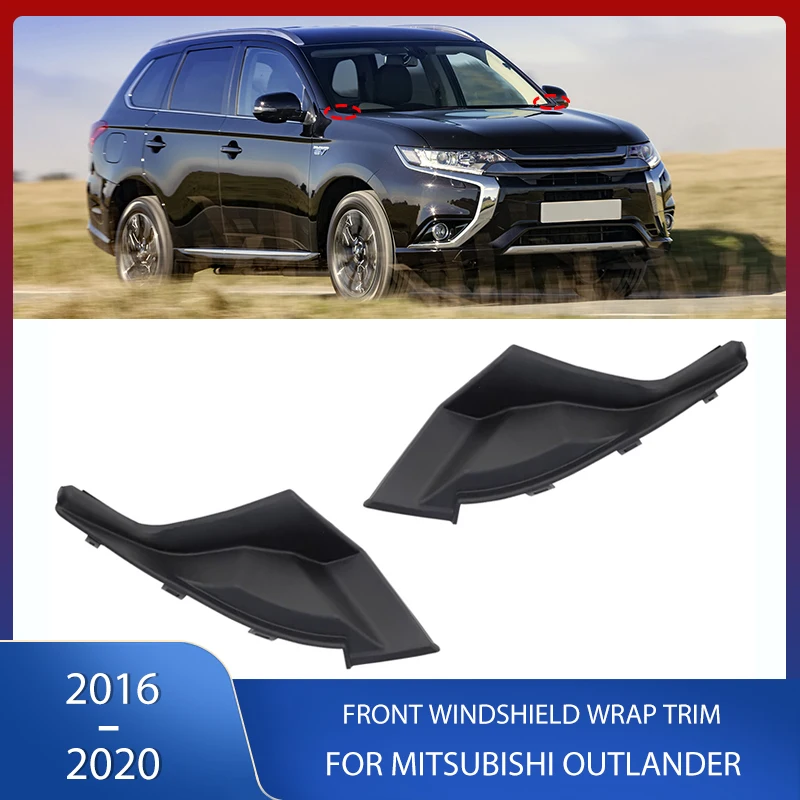 Front Bumper Windshield Wrap Corner Trim Wiper Fender Cover Cap For Mitsubishi Outlander 2016-2020 7405A773 7405A774