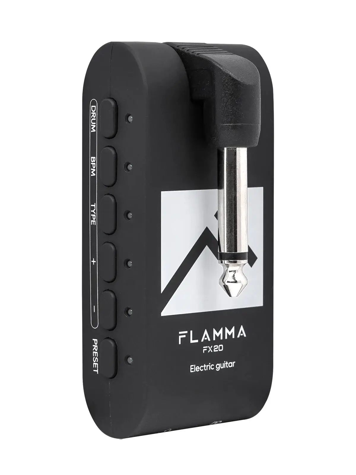 FLAMMA FX20 기타 헤드폰 앰프, 앱 40 드럼 그루브, 52 앰프 모드, 5 딜레이, 5 리버브 효과, 연습용 14 변조 