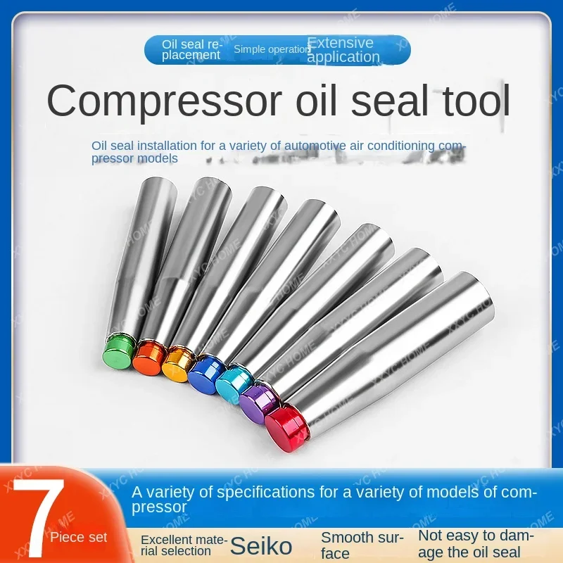 7 pieces automotive air conditioner compressor oil seal tool cold air pump half shaft seal oil seal repair parts tool