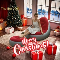 Fashion Inflatable Leisure Bean Bag Sofa Lazy Sofa Set Outdoor Foldable Recliner Bed Fluffy Seat Tatami Footstool Bedroom Chair