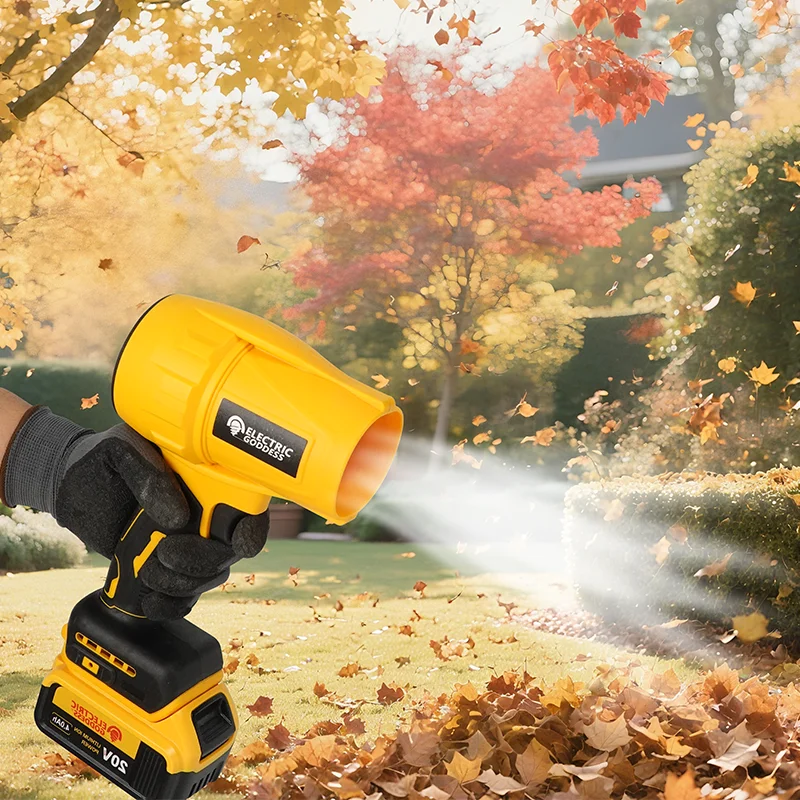 EDOG 200 متر/الثانية منفاخ مروحة تربو بدون فرش كهربائي محمول باليد مروحة نفاثة أداة نفخ الغبار على شكل ورقة الثلج لدبوس بطارية ديوالت 20 فولت