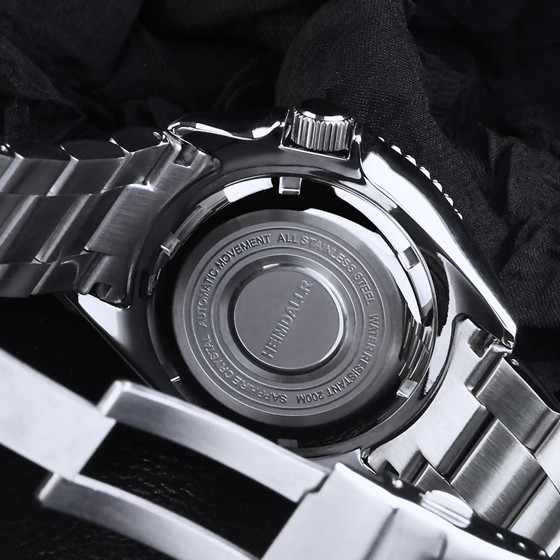 ساعات غواص رجالي HEIMDALLR H6 مرآة الياقوت 200 متر مقاومة للماء مضيئة NH36 ساعات رجالية ميكانيكية أوتوماتيكية من الفولاذ