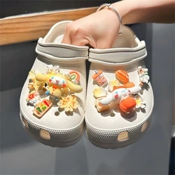 MESUCA Cartoon Cute 3D Yugui Dog Children's Charm Shoe Accessories DIY Summer Children's Wooden Clogs Sandals Buckle