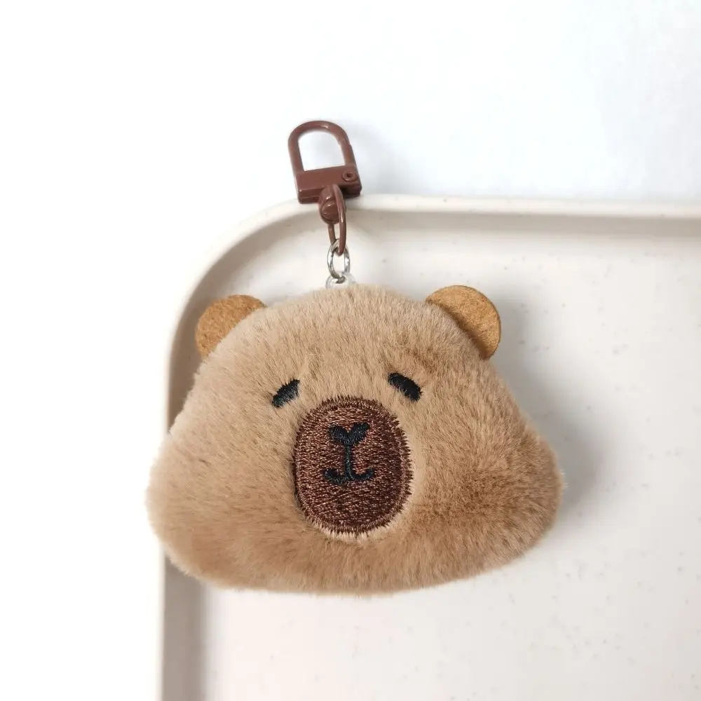 Lindo PP algodón Capybara llavero de felpa colección suave Capibala muñeco de peluche Ins esponjoso Kapibala mochila colgante pareja