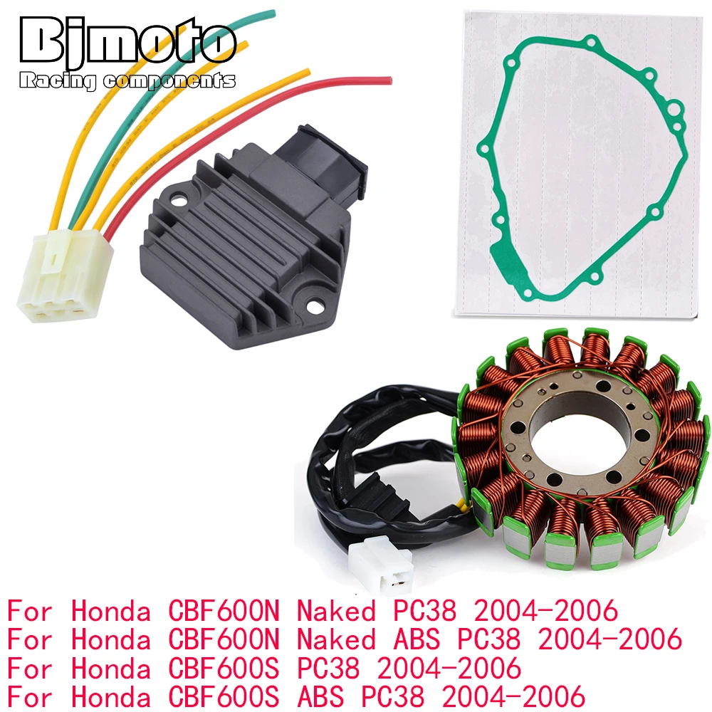 CBF600 N S Engine Stator Coil+Voltage Regulator rectifier For Honda CBF600N CBF600S Naked ABS PC38 2004 2005 2006 With Gasket