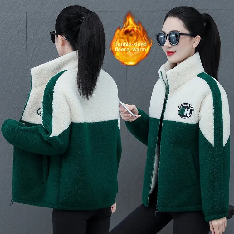 

Утепленное хлопковое пальто из флиса с бархатным начесом для женщин среднего возраста, зимняя одежда, цветочное хлопковое пальто