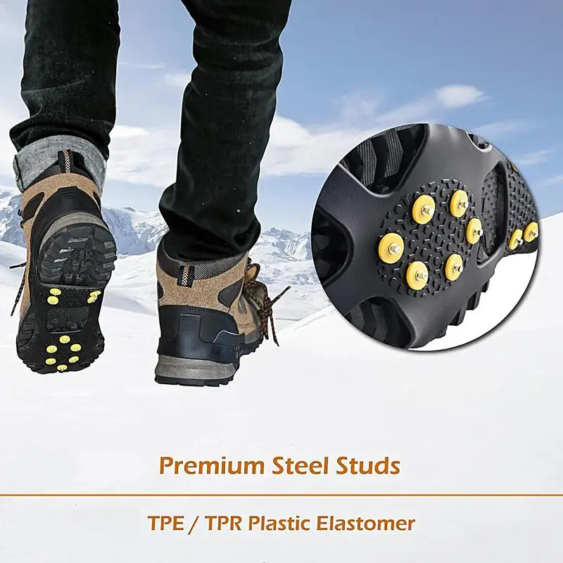 Anti-Slip Ice Claws Outdoor Anti-Slip Shoe Spikes Portable Ice Claws Snow Grips Cleats For Snow Shoveling Climbing