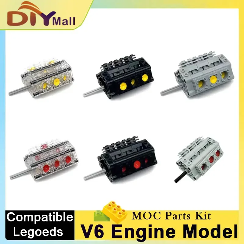 V2/V6/V8/V10/V12 مجموعة نماذج المحرك الهوائي-لبنات البناء الديناميكية لعبة تعليمية الجذعية لعشاق السيارات والكبار DIY