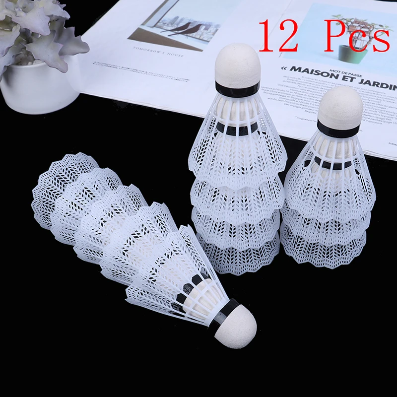 3/12pcs Plastic Badminton Shuttlecock Lightweight For Practice Portable Shuttlecocks Training Kids Entertainment