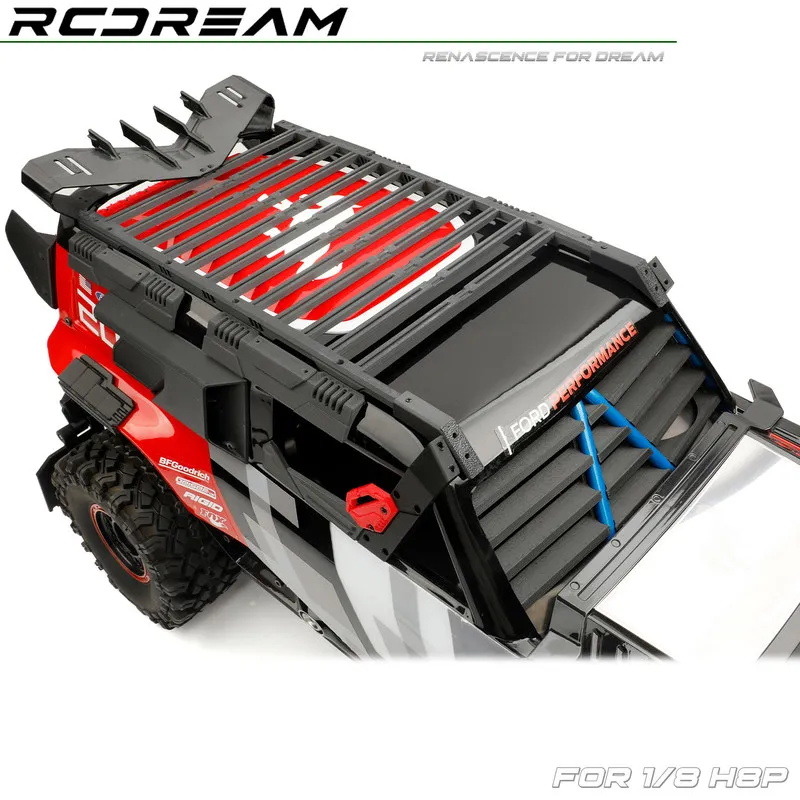 RCDream Roof Rack Luggage Platform for MJX H8P 1/8 Bronco Body Shell Upgrade Parts Accessories Set Kit