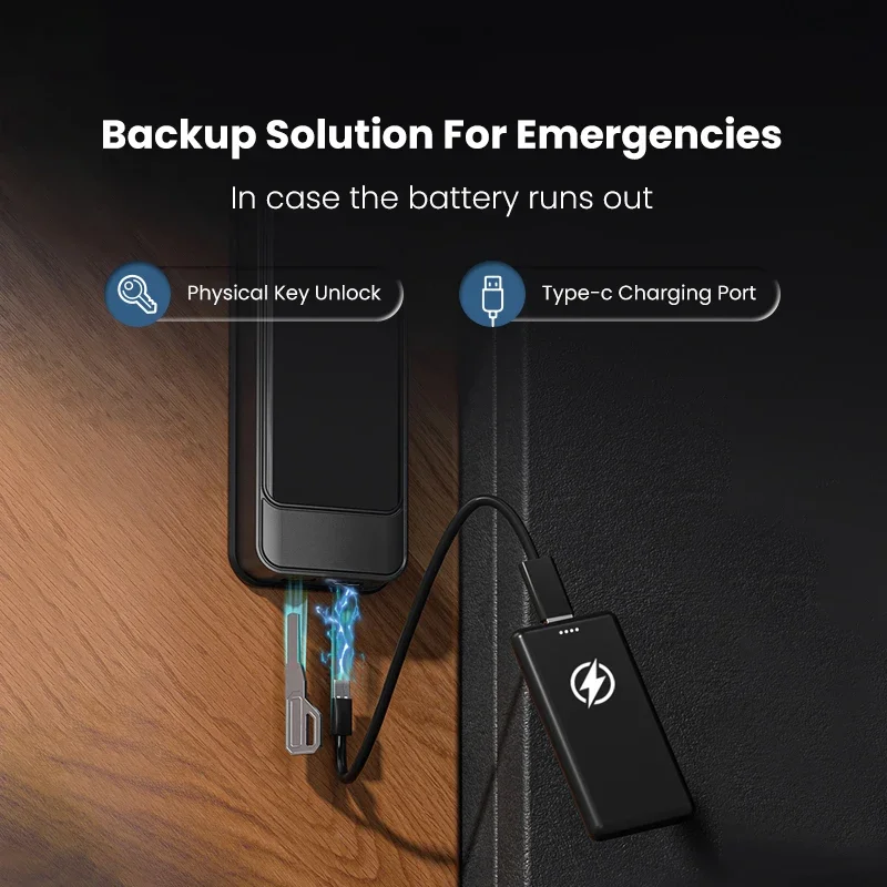 ttlock remote control 3d face recognition fingerprint  automatic safe digital Intelligent electronic lock for Seguro electrico