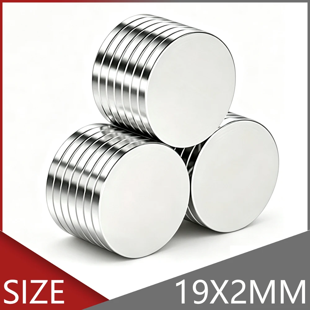 Disc Magnet Round Fridge Magnets 19x2mm Multifunctional Circular Magnet Organize Small Parts Decorative Round Magnets for Home