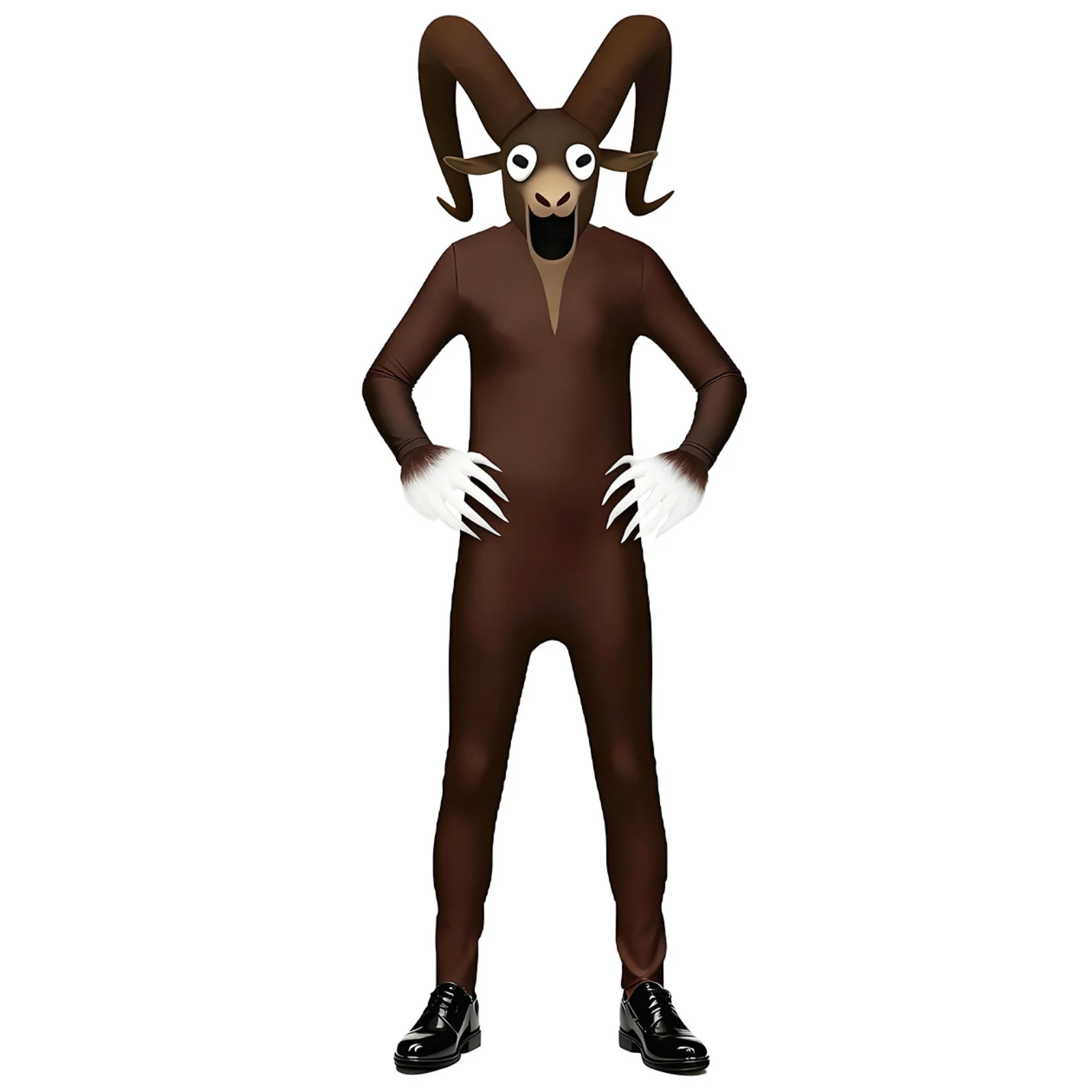 Forest Goat Jumpsuit Cosplay Costume Game Adult Bodysuit Kids Halloween Christmas Goat Cosplay Costume with Mask