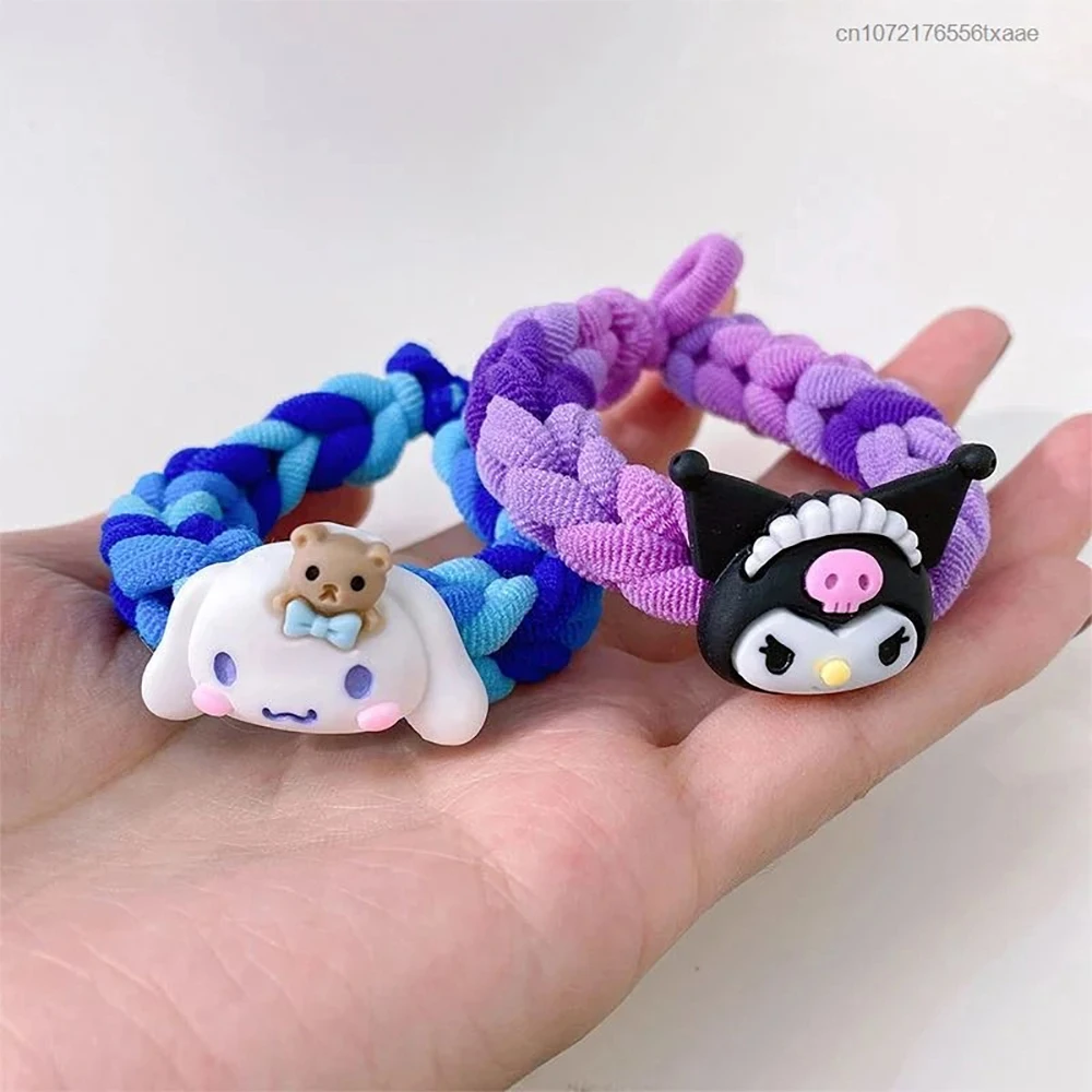 5 Pieces Set Sanrio Hello Kitty DIY Handcrafted Bracelet Y2k Girl Woven Hair Band Cinnamoroll Couple Bracelet Creative Gifts