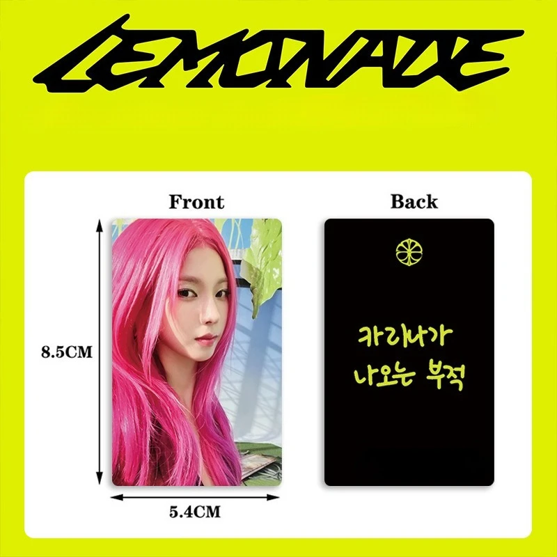 Kpop Korean Idols WINTER New Album LEMONADE Photocard Bookmark INS Style Double Sides Printing LOMO Card NINGNING Fans Gift