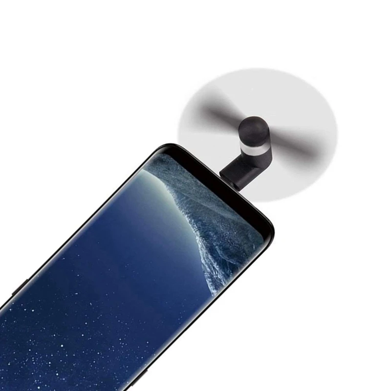 10PCS Mini USB Fan For Cellphones Portable Cell Phone Fan For Pocket Fan Travel Fans Plug In Mobile Phones