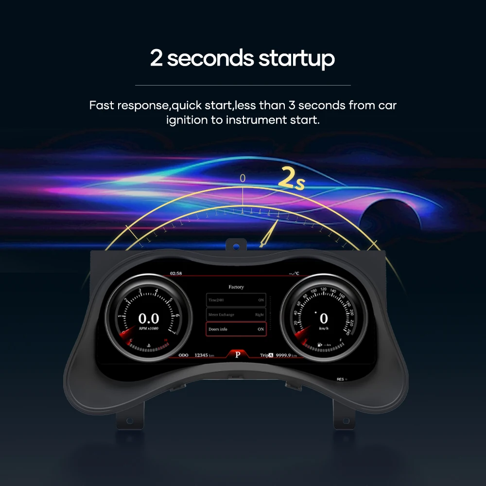 12,3 Zoll Preling car digitales Armaturen brett für Infiniti Q70 Auto LCD Panel Tachometer virtuelles Cockpit – Detail 9