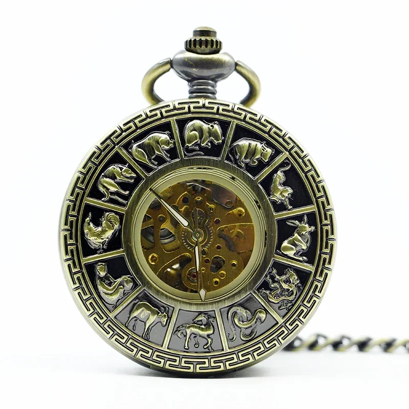 Mechanical Pocket Watch for Men Personalised Collection Hollow Hand Wind Automatic Fob Watches PJX1273