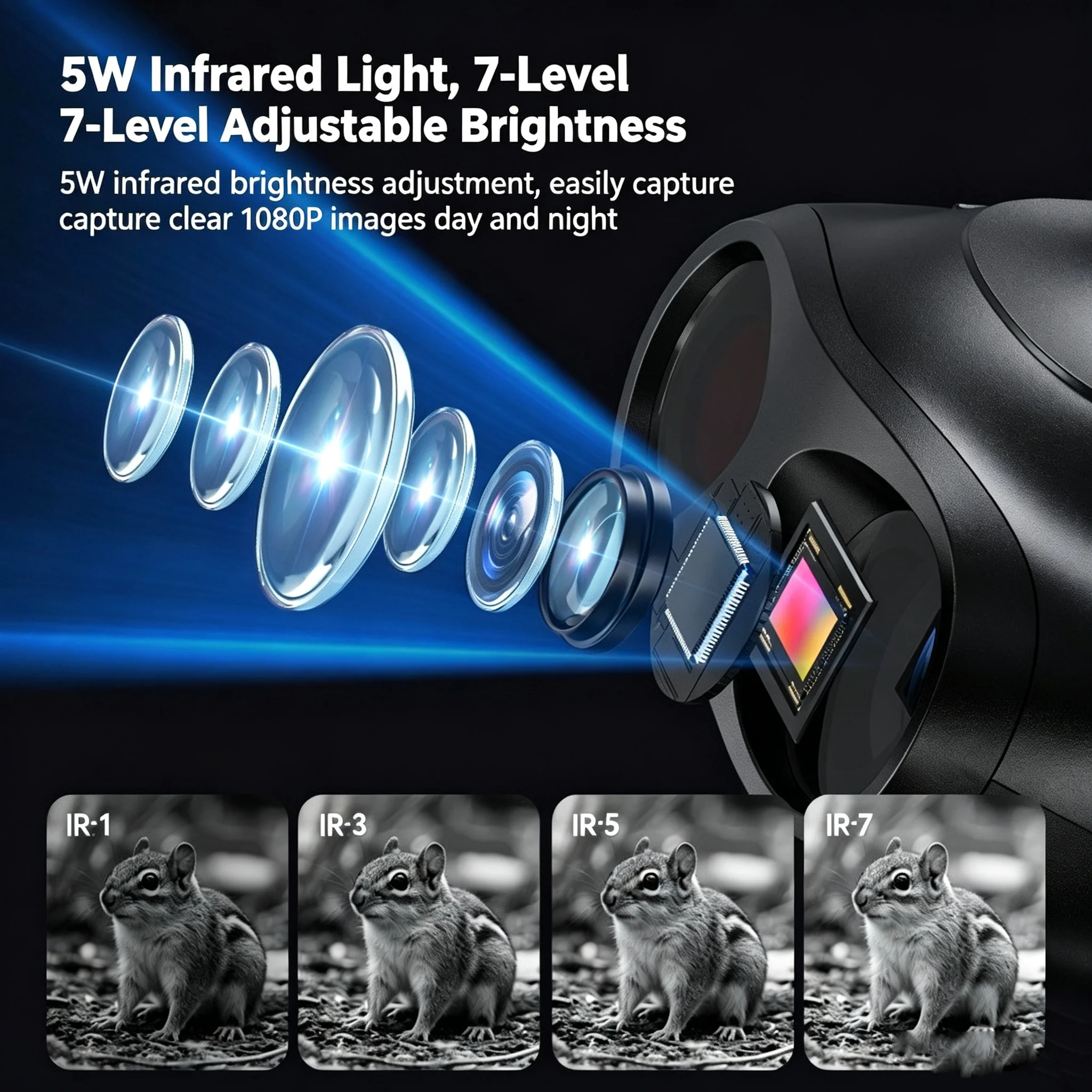 1080p Outdoor night vision device day and night dual-use visible infrared night vision device digital photography capability
