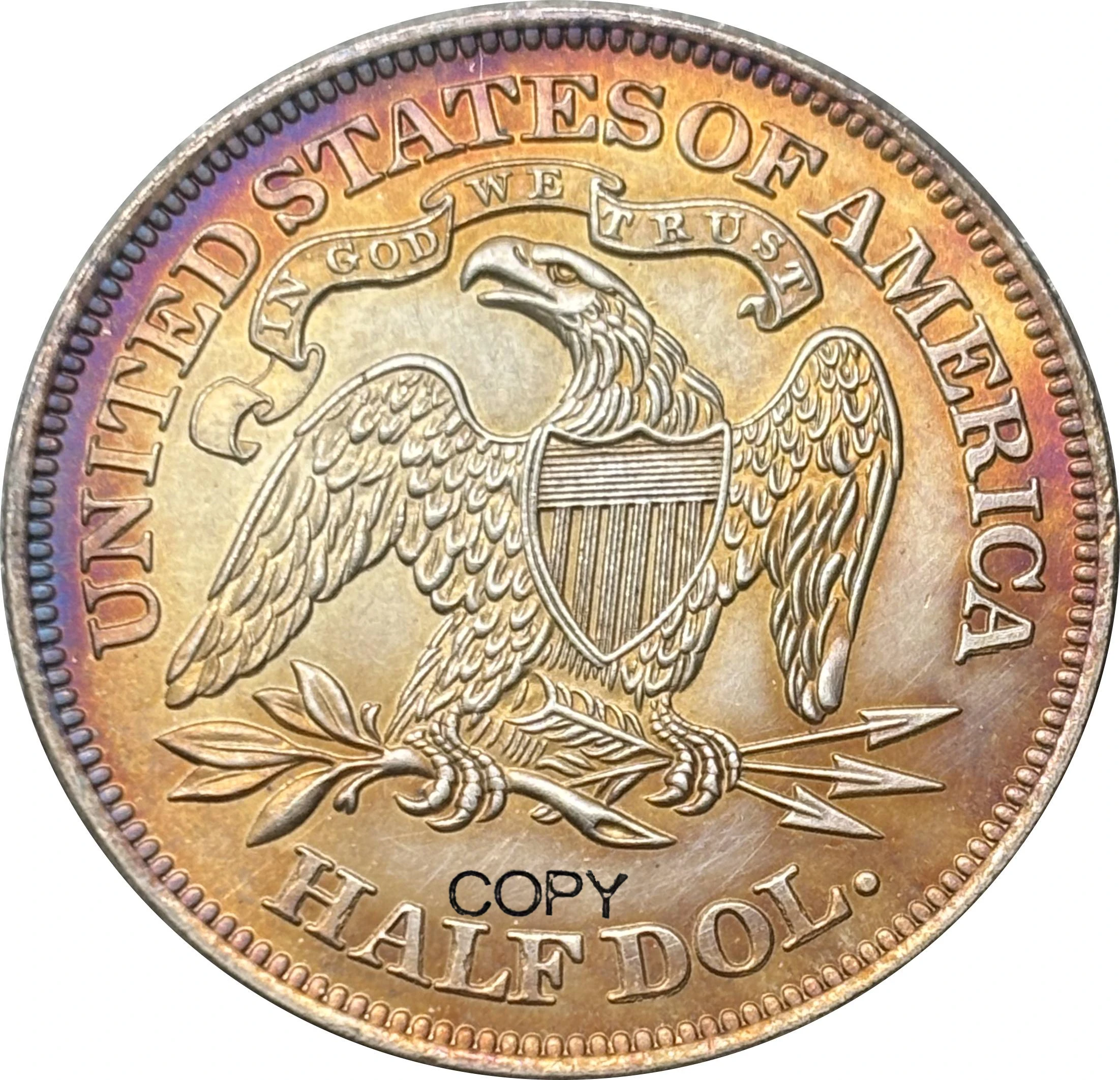 US 1883 Seated 1/2 Half Dollar With Motto USA America Copy Commemorative Coin United States Ww2 Liberty Moneda Collectible Coins