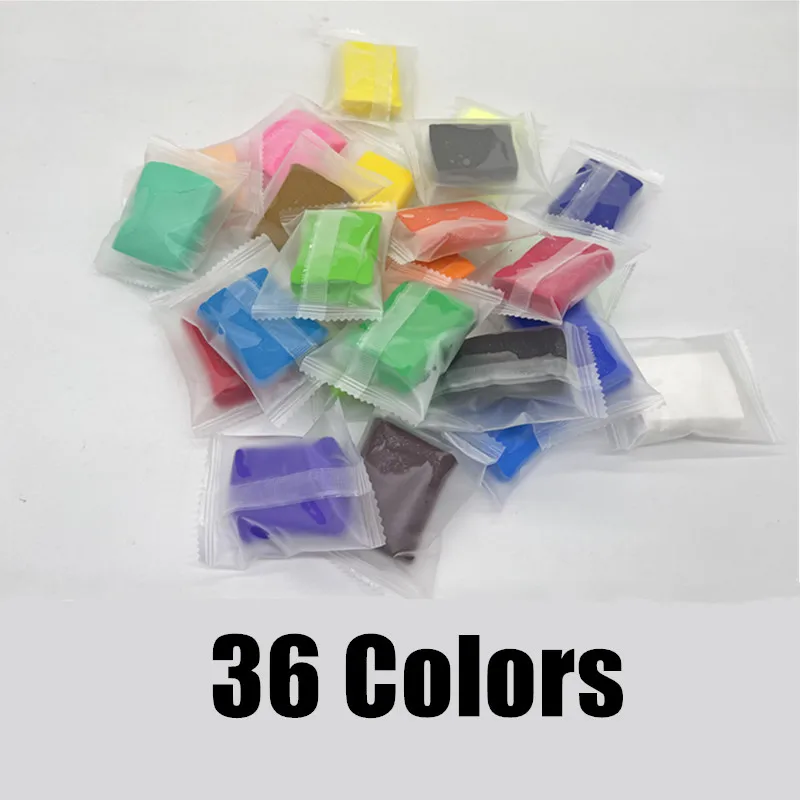 36 Color Super Light Clay Air Dry Polymer Modelling Clay Soft Creative Educational Slime DIY Toys for Kids Gifts