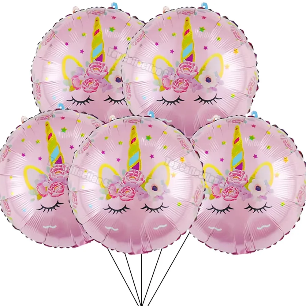 

Unicorn Anime Figures 18inch Inflate Foil Balloons Sets Party Supplies Happy Birthday Decoration Girl Party Wedding DIY Gift Toy