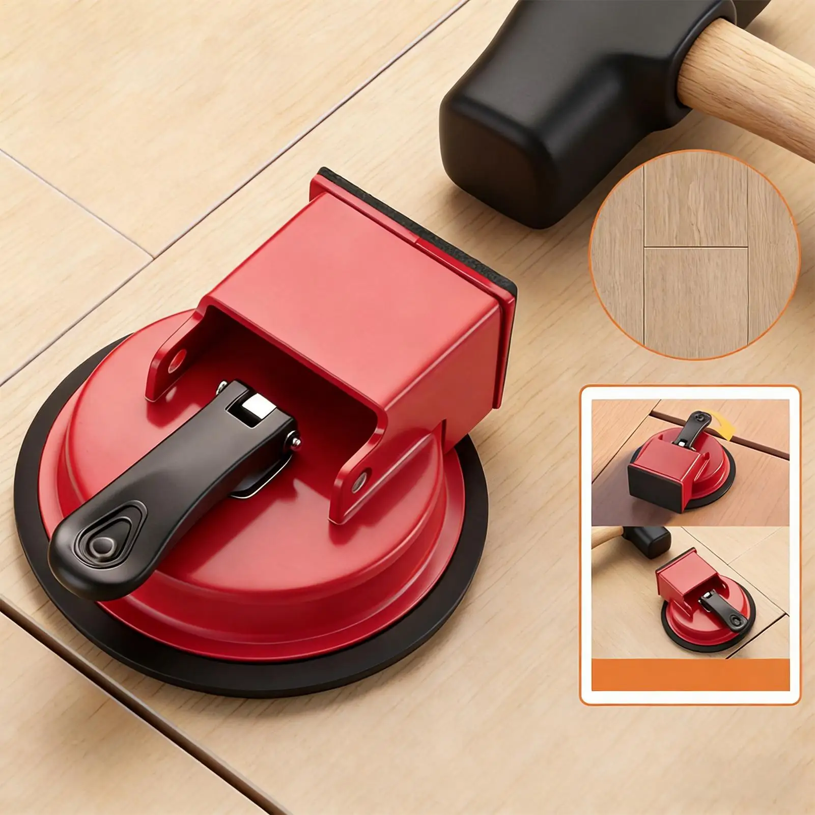 Floor Gap Repair Tool Strong Suction Cup Household Floor Joint Tool Suitable for Solid Wood Tile Pvc Flooring Installation