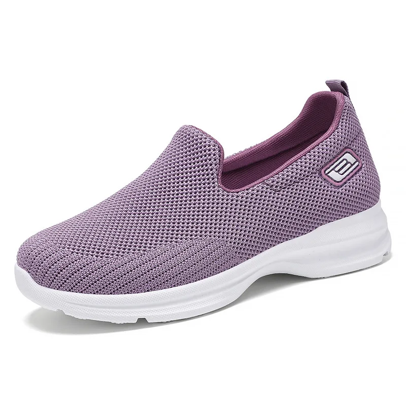 Spring Women Pink Vulcanized Shoes High Quality Female Sneakers Slip on Flats Loafers Plus Size 41 Walking Flat Shoes Women