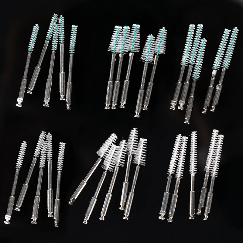

10pcs Dental Endodontics Root Canal Cleaning Brush Long Short Sharp Type Nylon RA Shank Teeth Cleaner Dentistry Laboratory Tools
