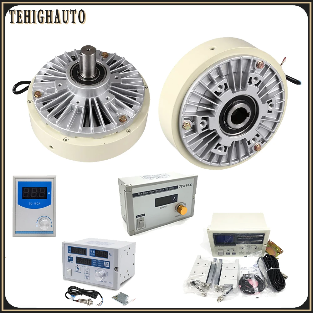 Imagem -02 - Jogo Magnético do Controlador da Tensão do Freio 24v 6100nm do pó do Eixo Oco de 1000rpm Único 0.6-10kg para Imprimir a Máquina de Tingimento