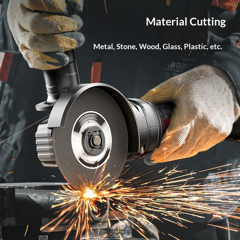 Electric Intelligent Brushless Lithium Angle Grinder Electric Rechargeable High-Power Grinder Grinder Polishing Cutting Grinder