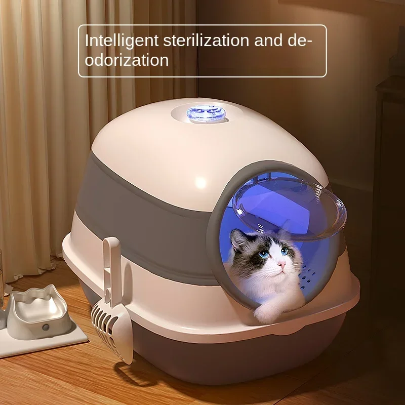 Cat Litter Box Super Large Automatic Deodorizing Fully Enclosed Toilet Deodorizing Tray Deodorizing Pet Products