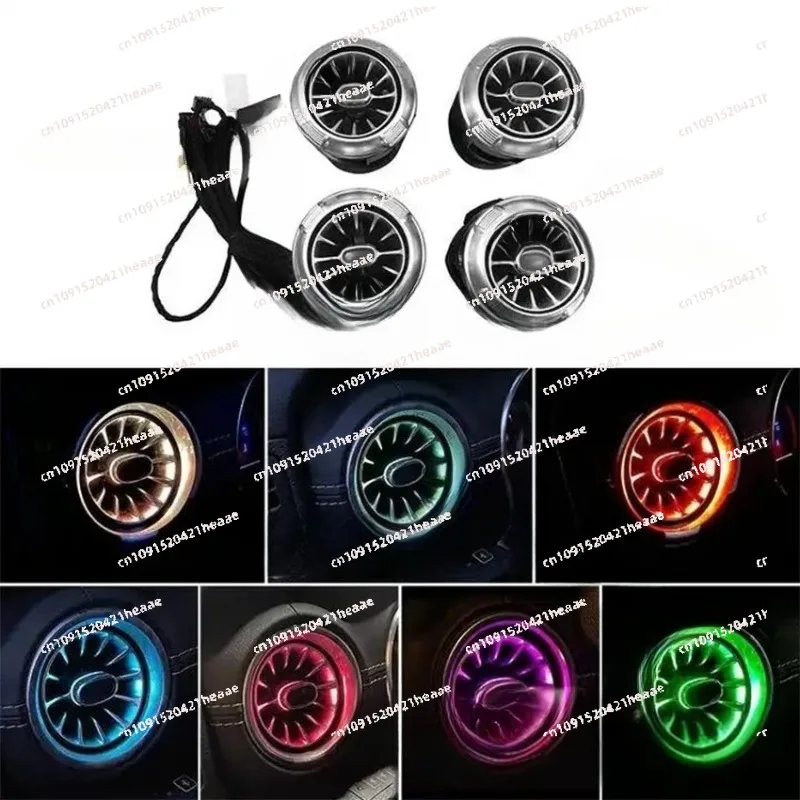مناسبة ل 256 لون LED تنفيس الهواء J2013-2018 JL 2018-2023 سيارة A/C منفذ الهواء التوربينات فوهة مصباح للزينة ملحق #3