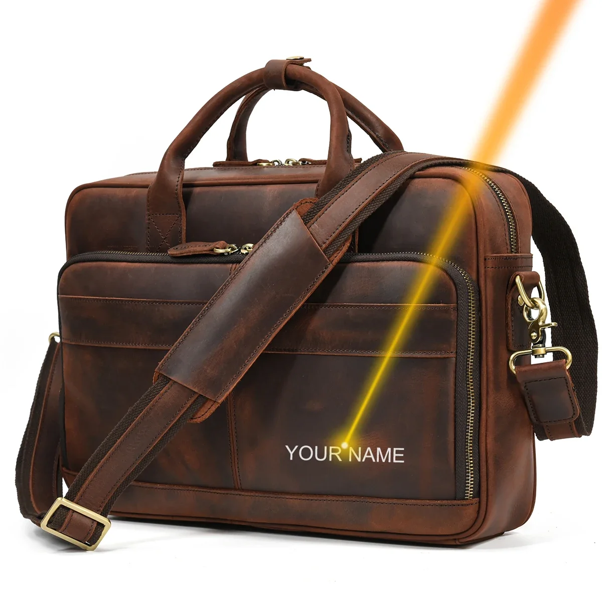 Valigetta da uomo Borsa a tracolla da lavoro Borse a tracolla in pelle Borsa per computer portatile Borsa da viaggio da uomo Borsa da uomo da 15 pollici