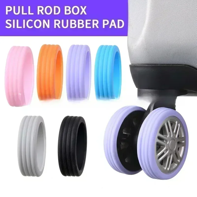 4/8Pcs Luggage Wheels Protector Silicone Wheel Caster Shoes Travel Luggage Suitcase Reduce Noise Wheel Guard Cover Accessories