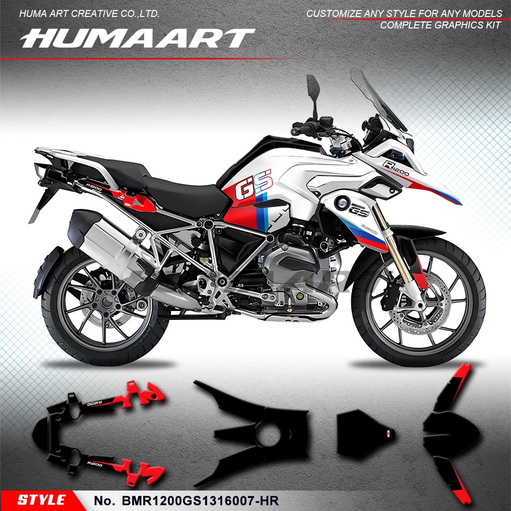 

Комплект графических наклеек HUMAART для R1200 GS R1200GS 2013 2014 2015 2016, комплект для восстановления, BMR1200GS1316007-HR