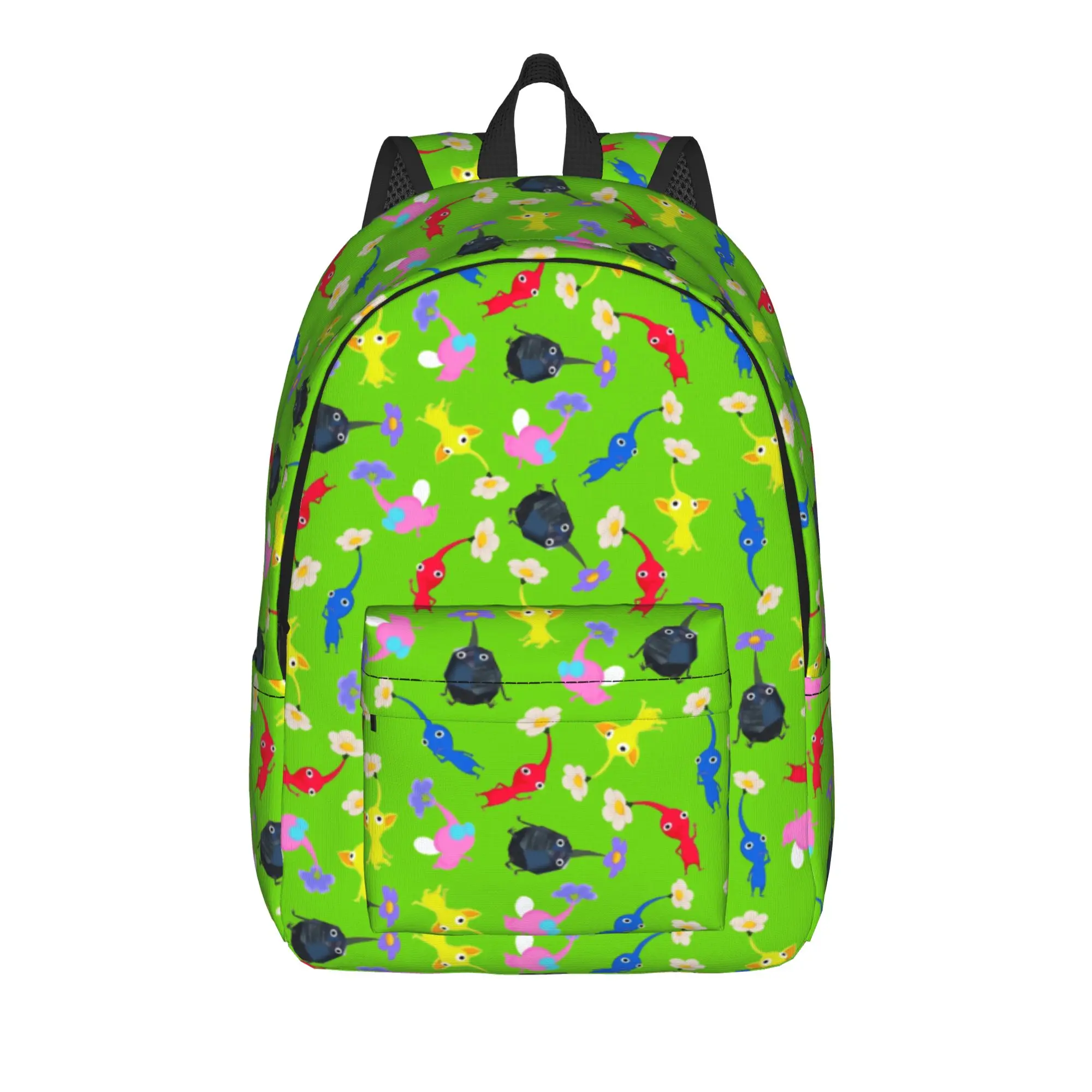 Pikmins Cartoon Backpack for Men Women Casual High School Work Daypack  College Canvas Bags Outdoor
