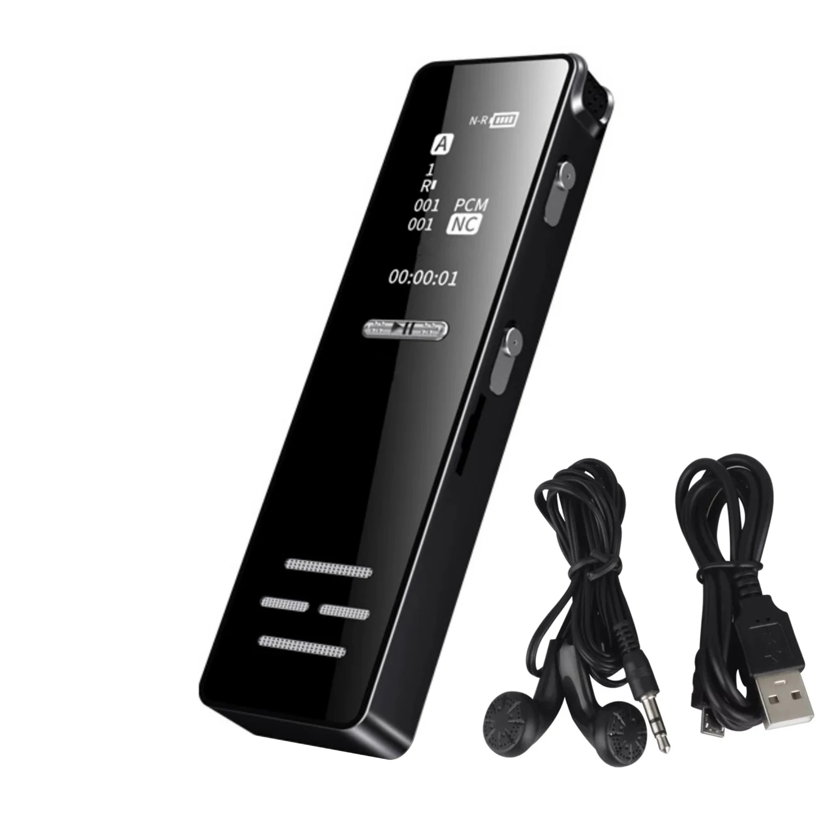 Voice Recorder 10 Meter Distance Digital Voice Activated Audio Recording Portable Noise Reduction Audio Recorder Mini MP3 Player
