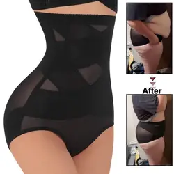 Sexy Women Butt Lifter Shapewear Panty Double Tummy Control Body Shaper Brief Slim High Waist Trainer Bodyshaper Panties Abdomen