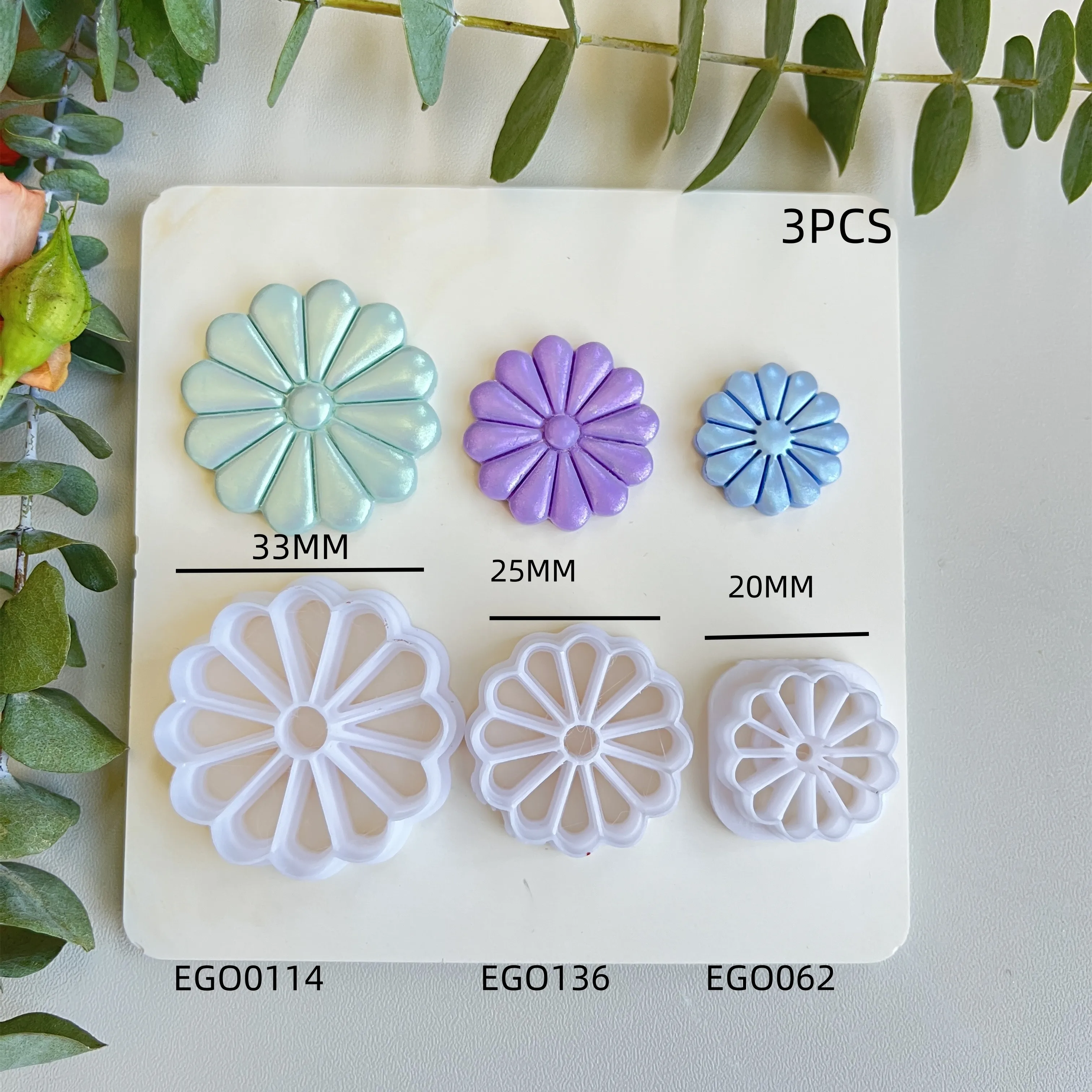 Weiche Keramik-Polymer-Ton-Schneidemaschine, romantische Blumenform, Schneidform, DIY handgefertigte Ohrringe, Schmuck, Anhänger, Herstellungswerkzeug – Detail 3