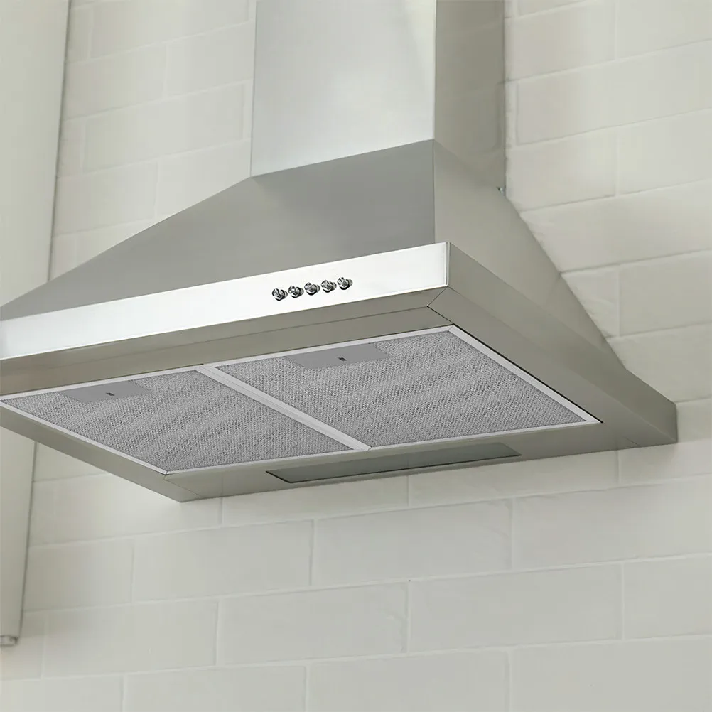 Kitchen Range Hood Replacement Cook Hood Filter 3-Layer Aluminum Grease Compatible Easy Odor Stainless