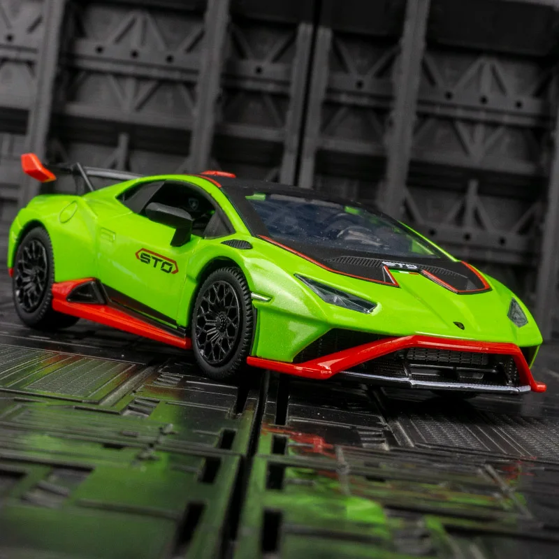 

Модель раллийного автомобиля Lamborghini STO из сплава, масштаб 1:32, коллекционная модель для декора, двери открываются.