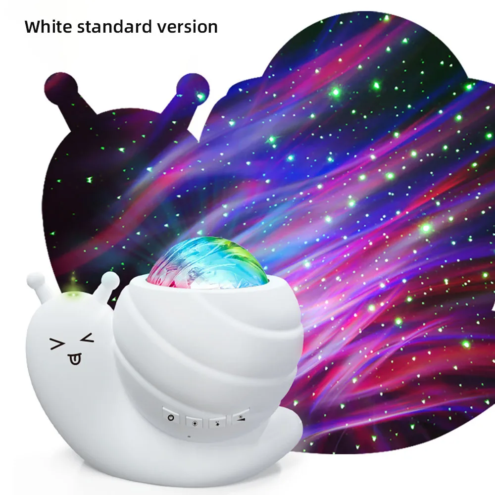 Starry Sky Projection Lamp Northern Light Projection Lamp Snail Aurora Atmosphere Lamp Room Bar Party Decoration Holiday Gifts